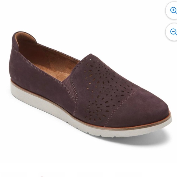 Cobb Hill by New Balance Laci Dark Purple Leather Slip On Loafers NWOB 10M - Picture 1 of 9
